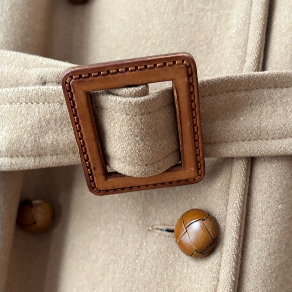 Vintage Luxury! Anne Marie Beretta for Romosport Tan belted Double-Breasted Coat - Picture 4 of 16
